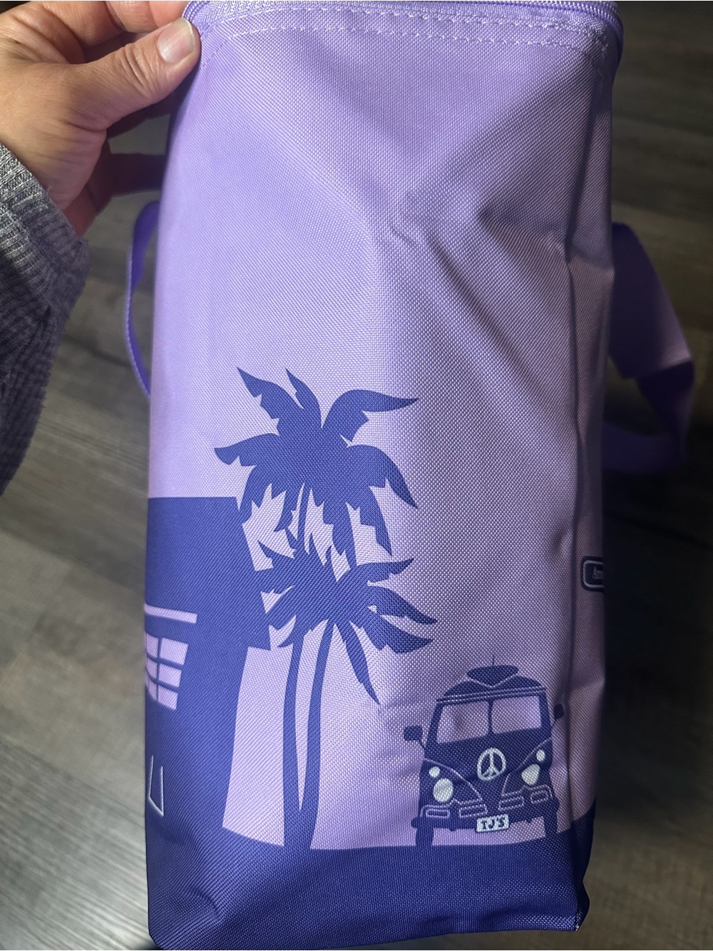 NWT Trader Joe's Purple Rain Large Reusable Insulated Cooler Bag Tote 2026 - Picture 4 of 9